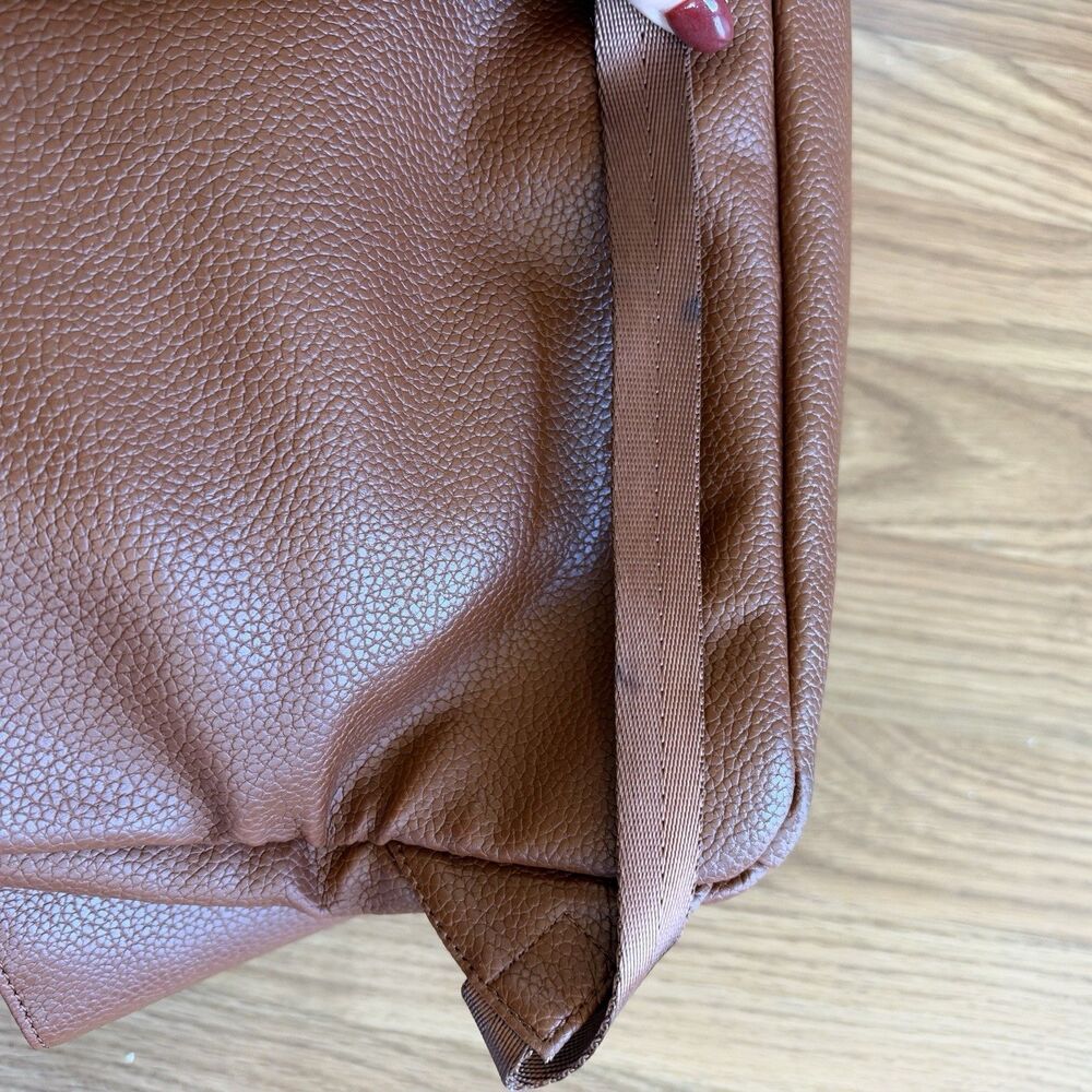 Freshly Picked Convertible Classic Diaper Bag ll Backpack Cognac Brown Leather - Picture 16 of 16